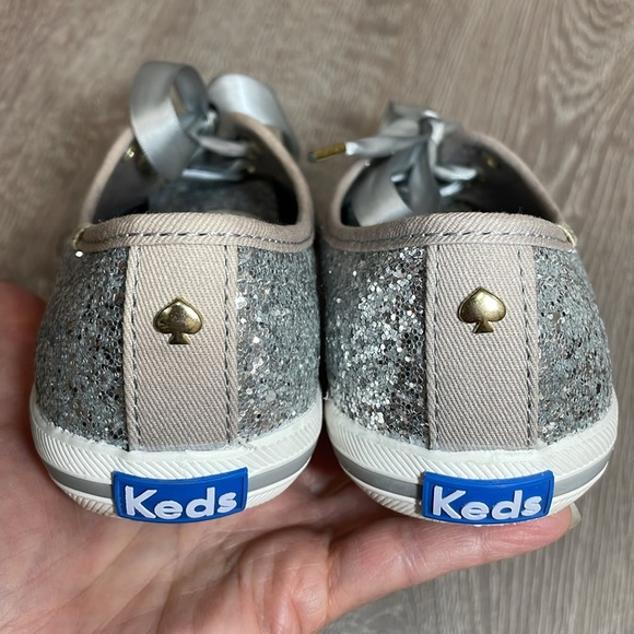 Keds X Kate Spade New York Champion Glitter Sneakers Silver Wedding 6 - Picture 11 of 16